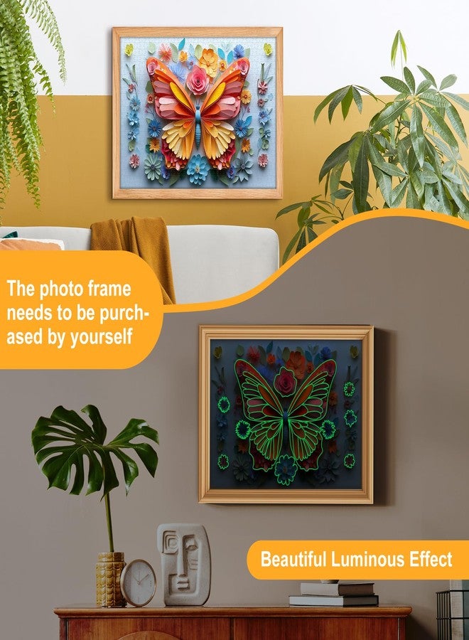R RUCKERCO 1000 Piece Puzzle for Adults Butterfly Noctilucous Jigsaw Puzzles - Challenging 3D Puzzles Stunning Flower Art Wall Decor, Gift for Adult Puzzle Lovers (27.5x19.6 Inch) - Image 4
